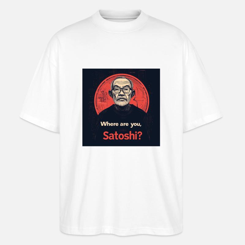Bitcoin Satoshi Nagamoto - Stanley/Stella Oversized Unisex Bio T-Shirt Blaster 2.0 - Weiß