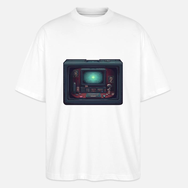 Computer im Computer - Stanley/Stella Oversized Unisex Bio T-Shirt Blaster 2.0 - Weiß