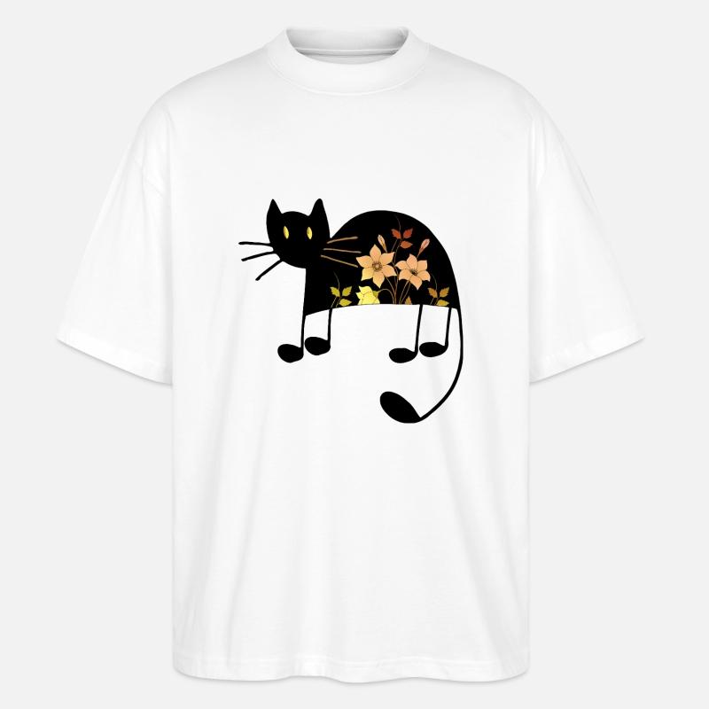 Katze - Stanley/Stella Oversized Unisex Bio T-Shirt Blaster 2.0 - Weiß