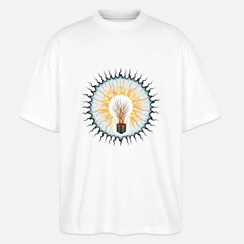 Glühbirnen-Idee - Stanley/Stella Oversized Unisex Bio T-Shirt Blaster 2.0 - Weiß