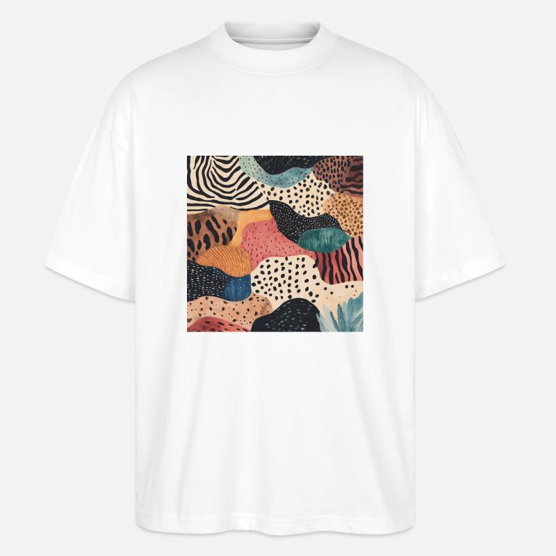 Diversity pattern - Stanley/Stella Oversized Unisex Organic T-shirt Blaster 2.0 - white