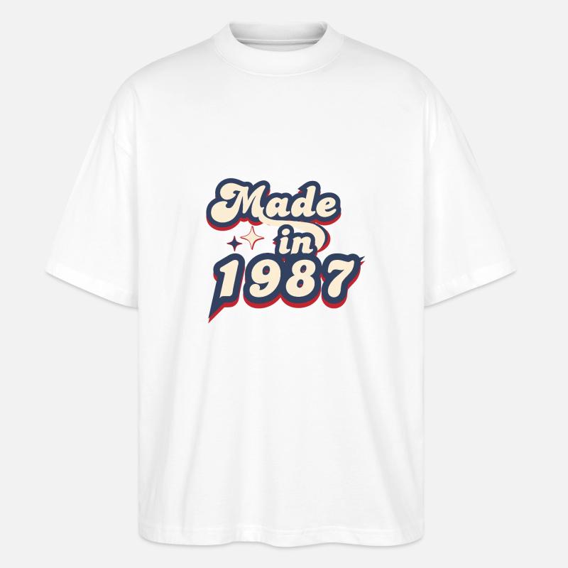 Made in 1987 retro - T-shirt bio Blaster 2.0 coupe oversize Stanley/Stella Unisexe - blanc