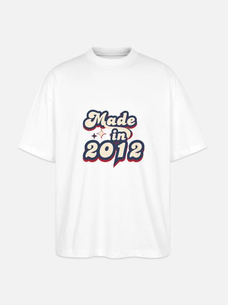 Made in 2012 retro - Stanley/Stella Oversized Unisex Organic T-shirt Blaster 2.0 - white