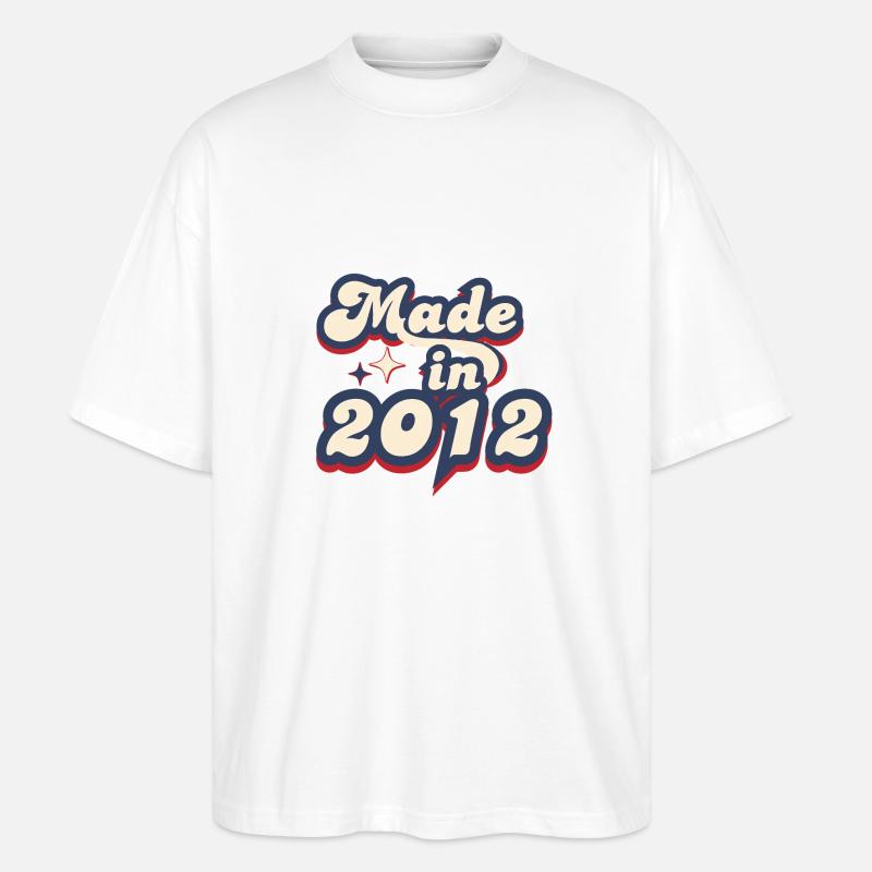 Made in 2012 retro - Stanley/Stella Oversized Unisex Organic T-shirt Blaster 2.0 - white