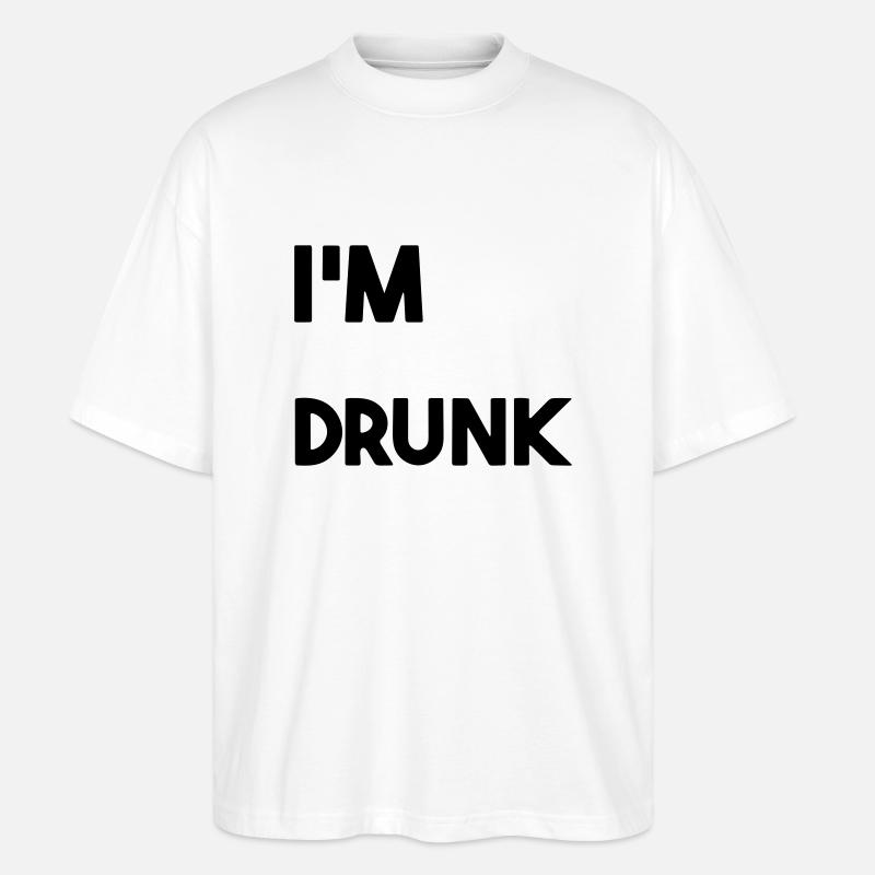 Ich bin betrunken. - Stanley/Stella Oversized Unisex Bio T-Shirt Blaster 2.0 - Weiß