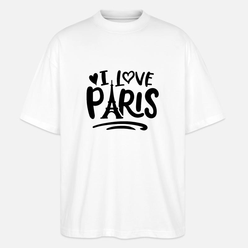 I love Paris - Stanley/Stella Oversized Unisex Bio T-Shirt Blaster 2.0 - Weiß