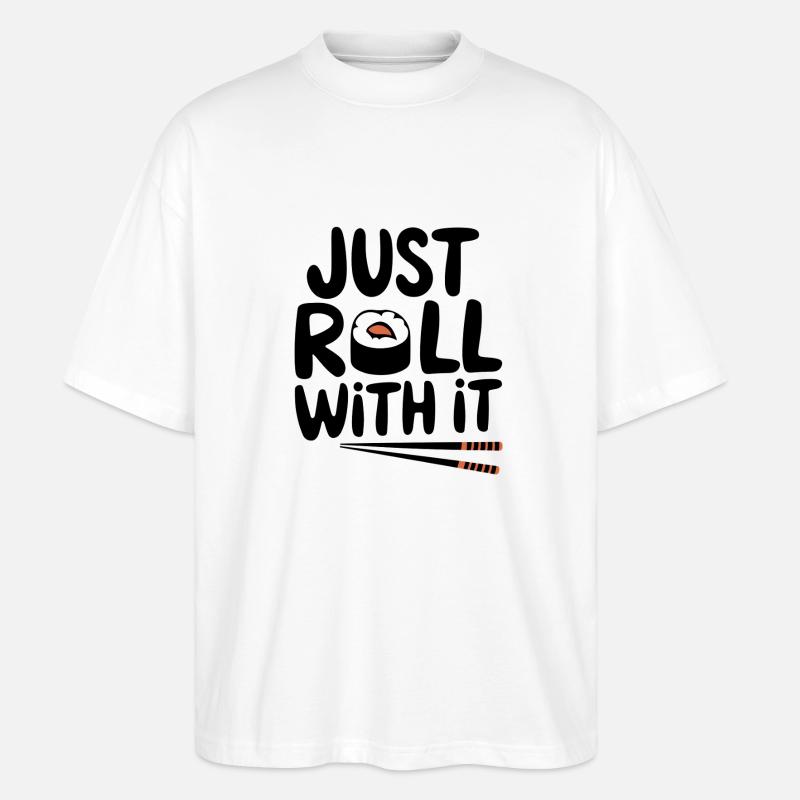 Il suffit de rouler avec - T-shirt bio Blaster 2.0 coupe oversize Stanley/Stella Unisexe - blanc
