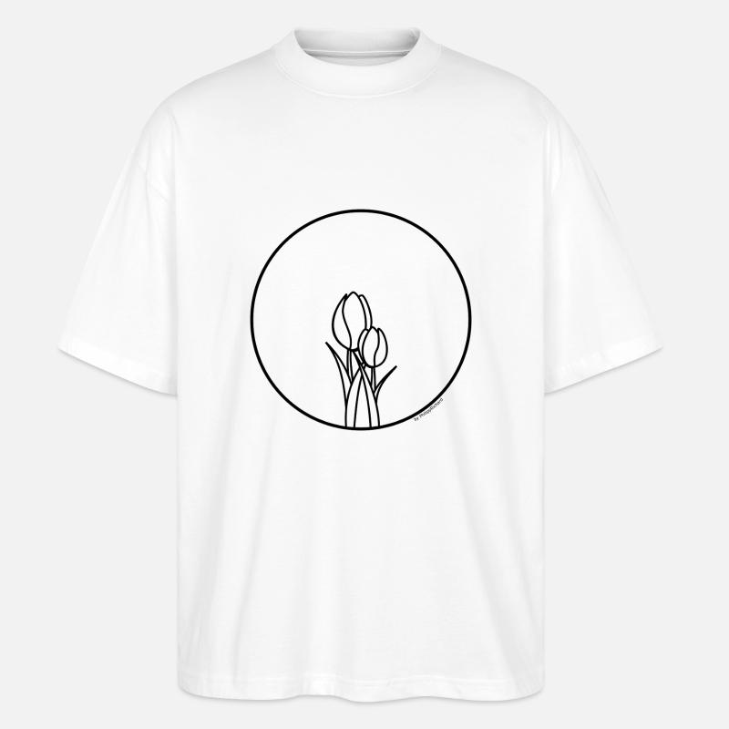 Einfach Tulpen - Stanley/Stella Oversized Unisex Bio T-Shirt Blaster 2.0 - Weiß