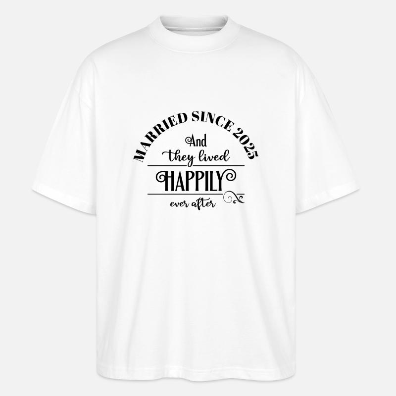 Married since 2025 - Stanley/Stella Oversized Unisex Bio T-Shirt Blaster 2.0 - Weiß