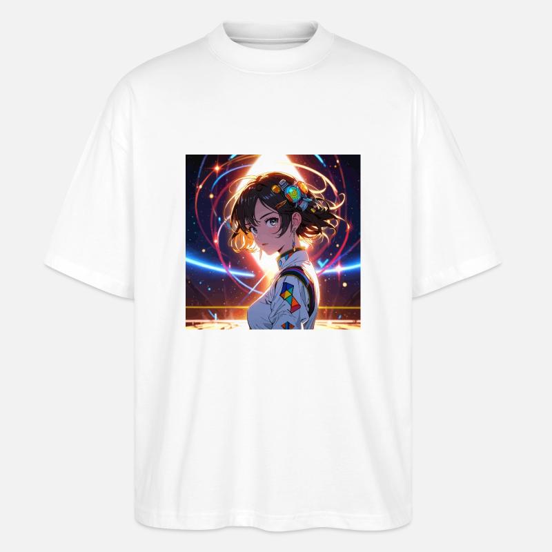 Futuristischer Weltraum-Kosmonaut 2 - Stanley/Stella Oversized Unisex Bio T-Shirt Blaster 2.0 - Weiß