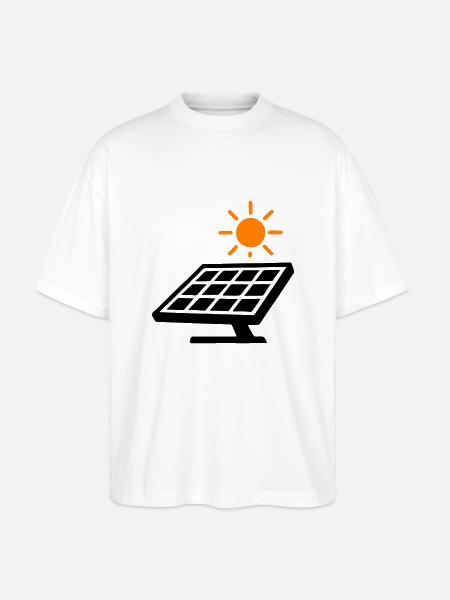 Solar Panels Photovoltaic System - Stanley/Stella Oversized Unisex Organic T-shirt Blaster 2.0 - white