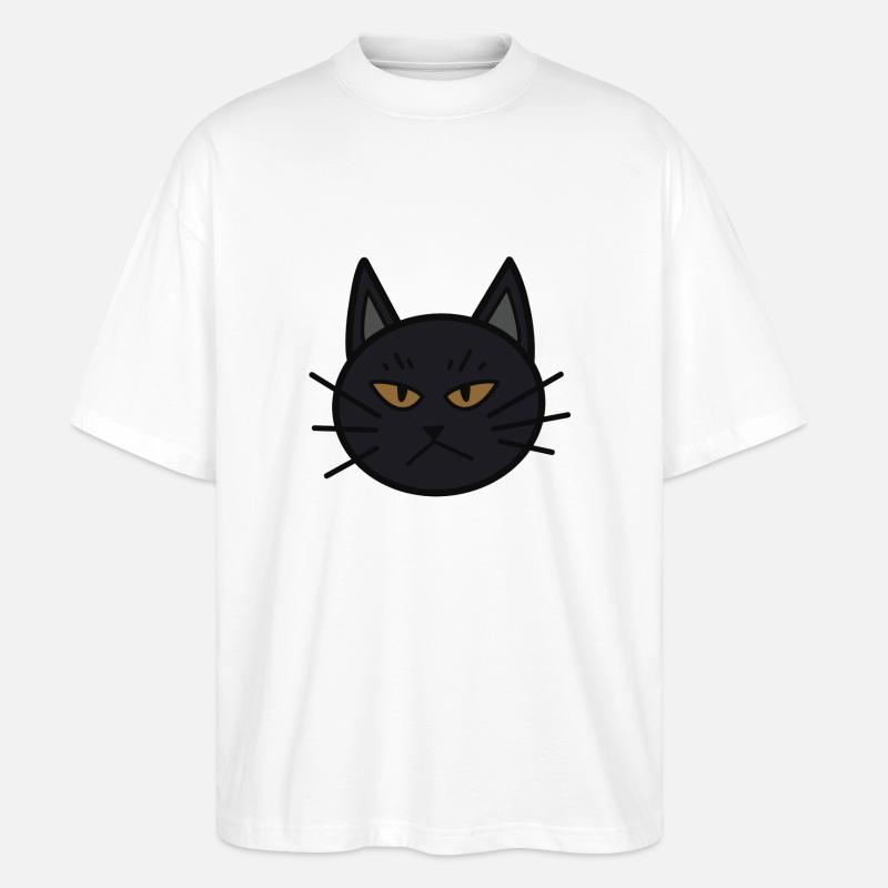Nero die Katze - Stanley/Stella Oversized Unisex Bio T-Shirt Blaster 2.0 - Weiß