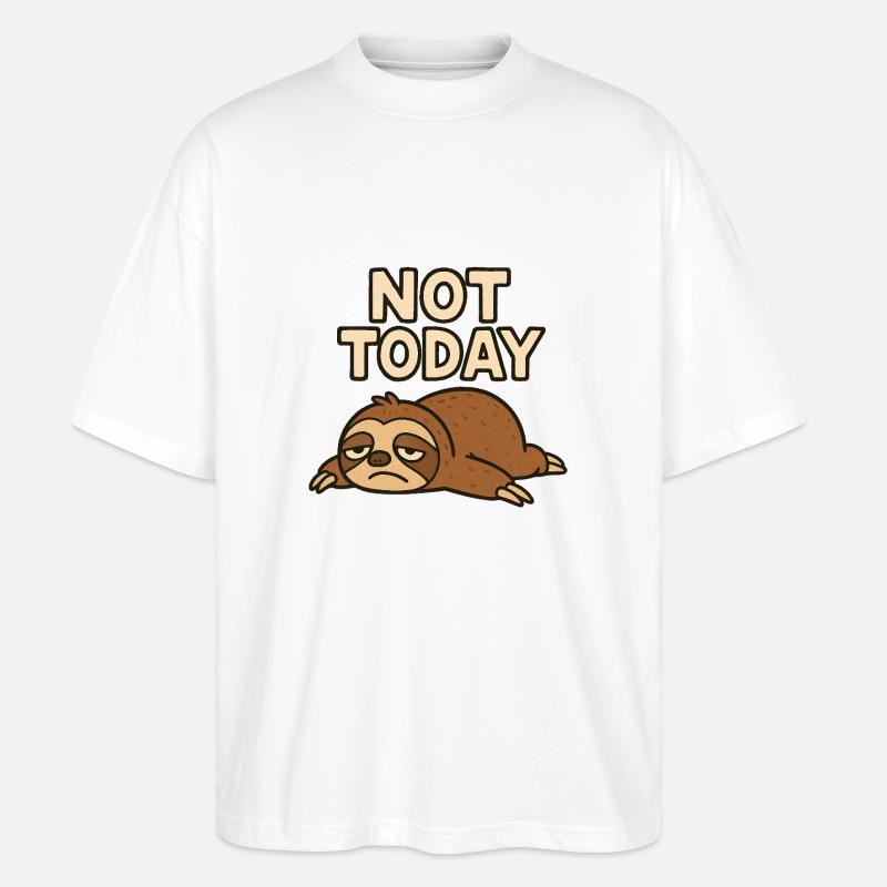 Nicht heute - Stanley/Stella Oversized Unisex Bio T-Shirt Blaster 2.0 - Weiß