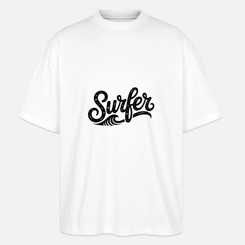 Surfer - Cooles Surfer-Logo - Stanley/Stella Oversized Unisex Bio T-Shirt Blaster 2.0 - Weiß