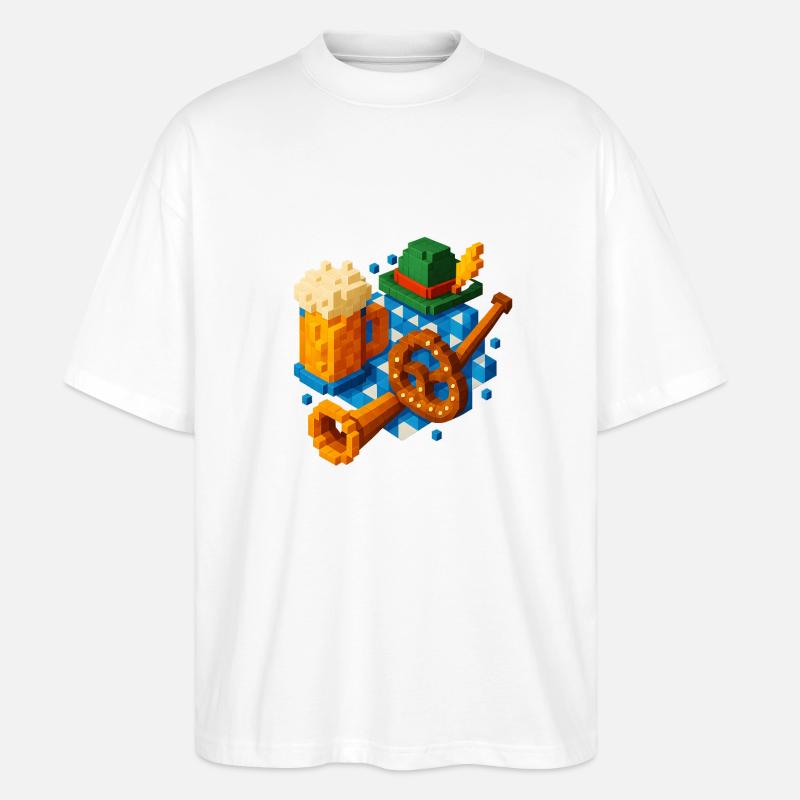 voxel prezel - Stanley/Stella Oversized Unisex Bio T-Shirt Blaster 2.0 - Weiß