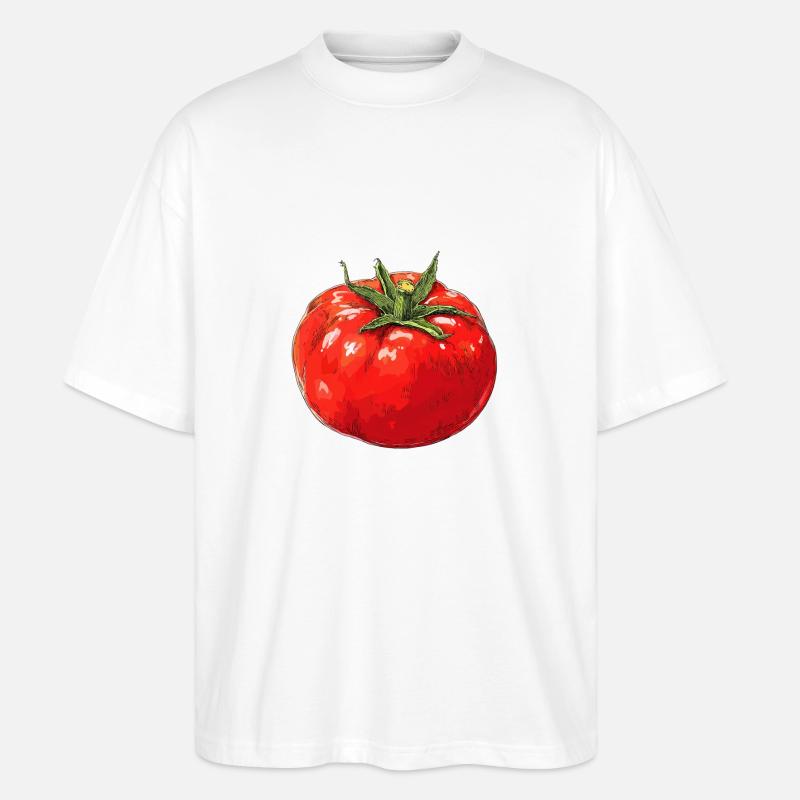 Tomate - Stanley/Stella Oversized Unisex Bio T-Shirt Blaster 2.0 - Weiß