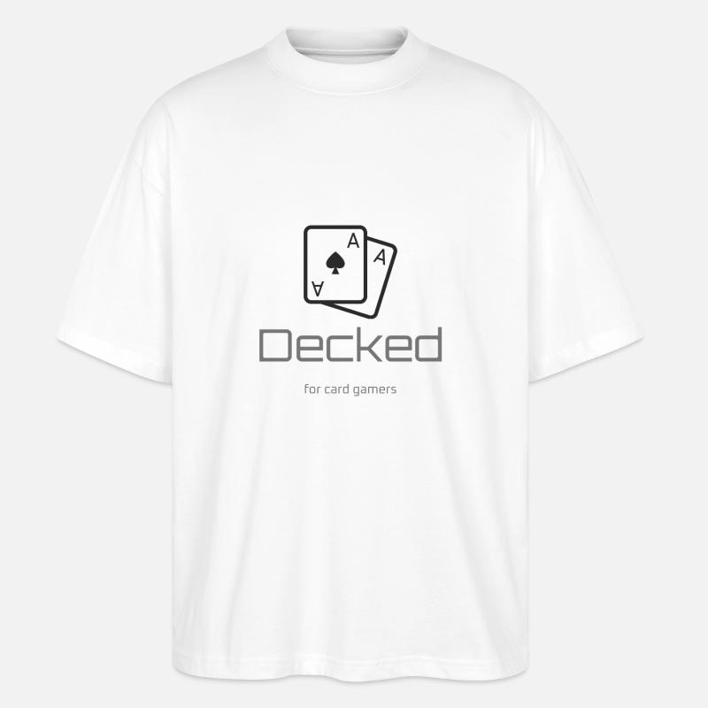 Dunkles Logo - Stanley/Stella Oversized Unisex Bio T-Shirt Blaster 2.0 - Weiß