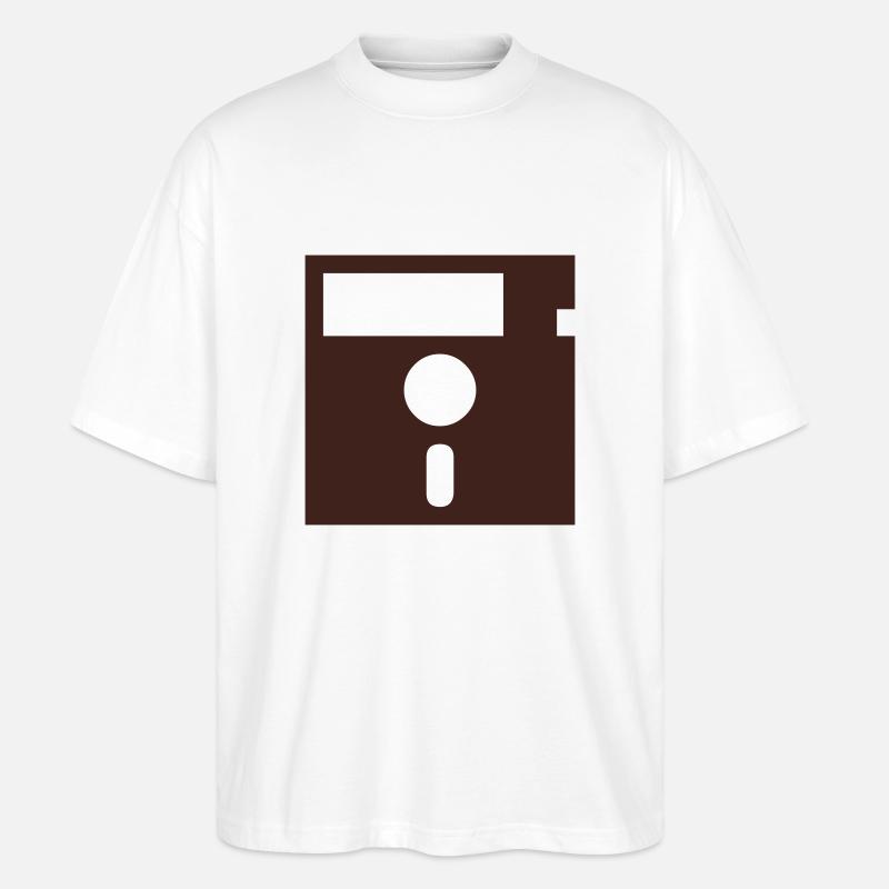 Diskette - Stanley/Stella Oversized Unisex Bio T-Shirt Blaster 2.0 - Weiß