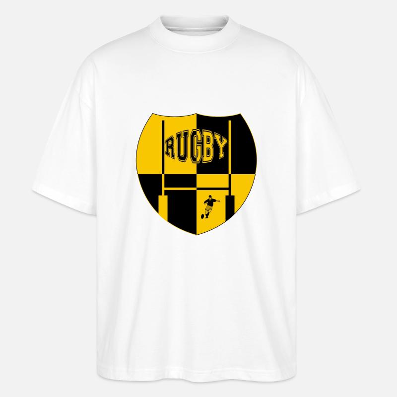 rugby - Stanley/Stella Oversized Unisex Organic T-shirt Blaster 2.0 - white