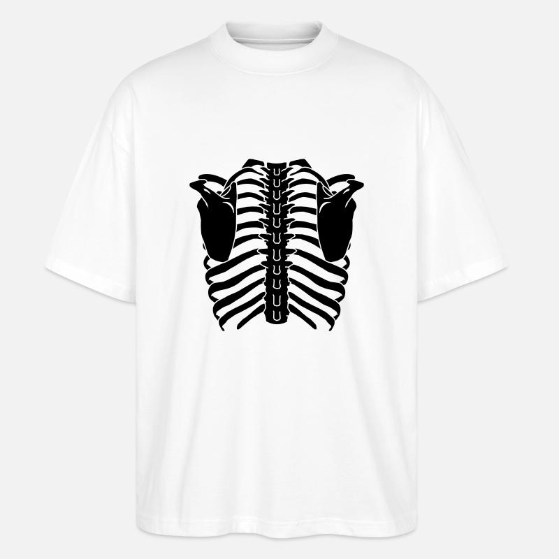 Ribcage (Back side) - Stanley/Stella Oversized Unisex Organic T-shirt Blaster 2.0 - white
