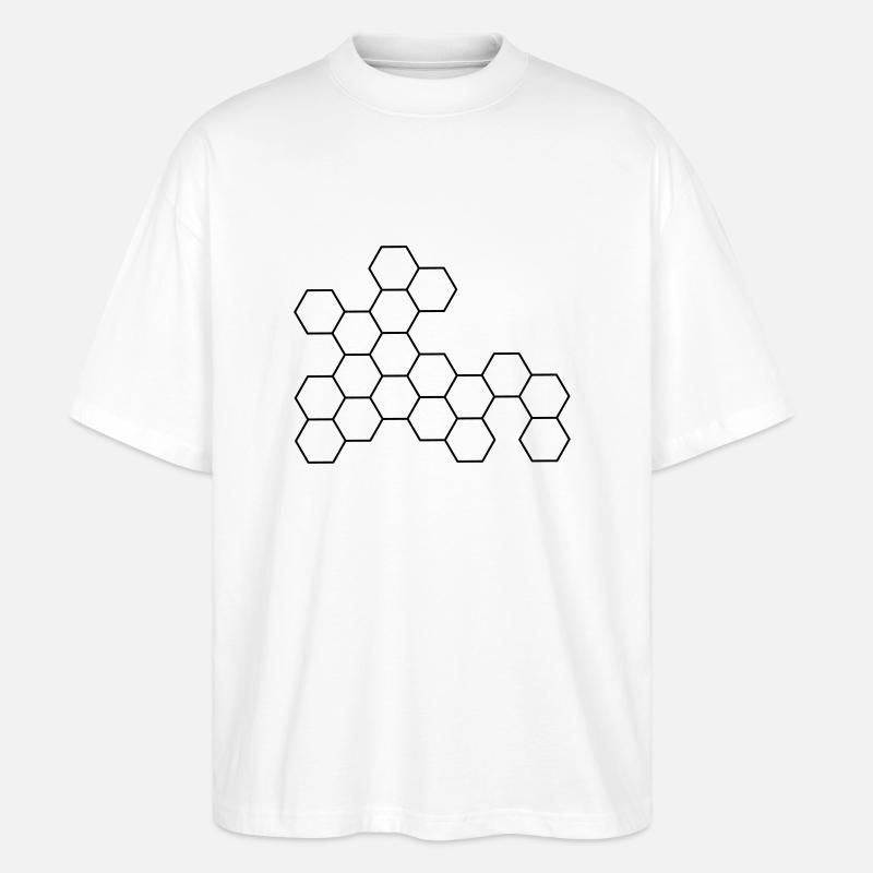 Waben - Stanley/Stella Oversized Unisex Bio T-Shirt Blaster 2.0 - Weiß