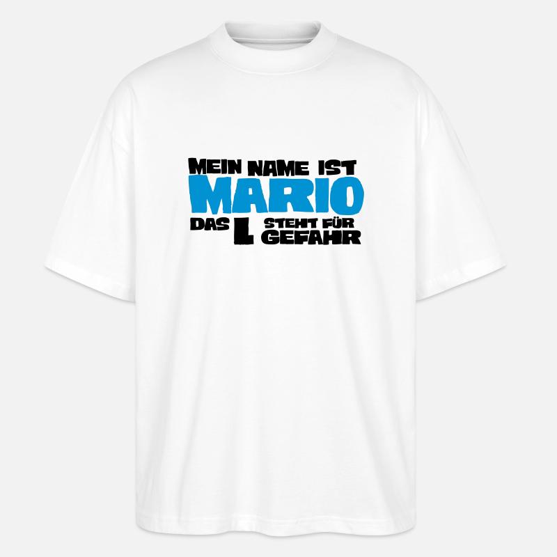 mario - Stanley/Stella Oversized Unisex Bio T-Shirt Blaster 2.0 - Weiß