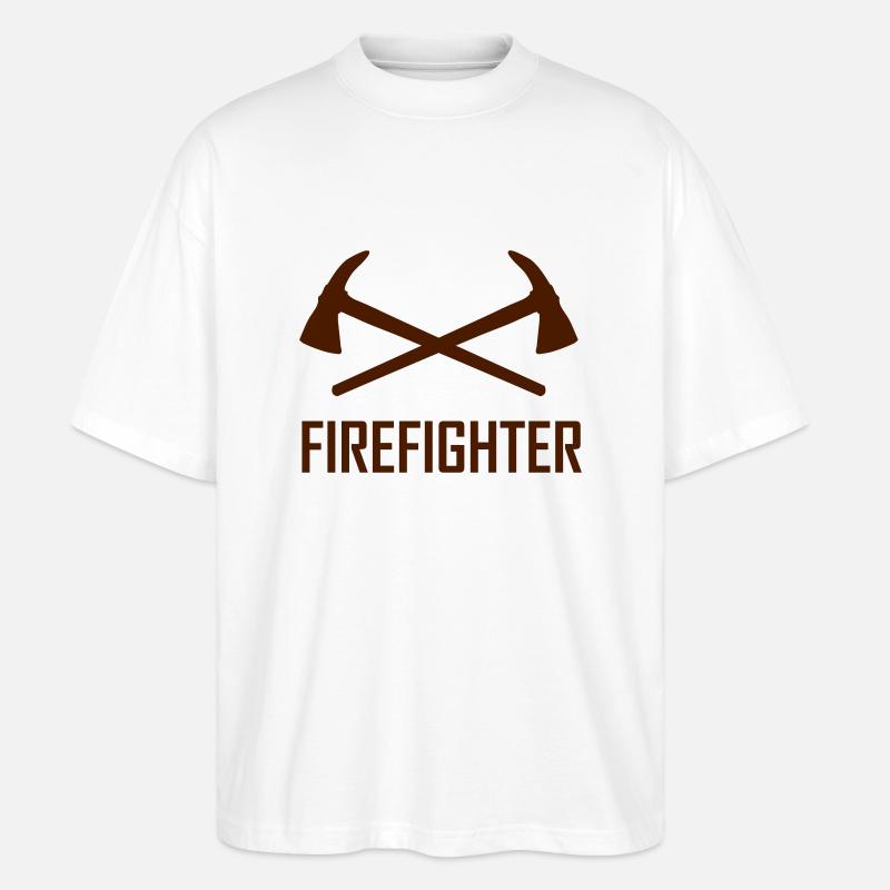 firefighter - Stanley/Stella Oversized Unisex Bio T-Shirt Blaster 2.0 - Weiß