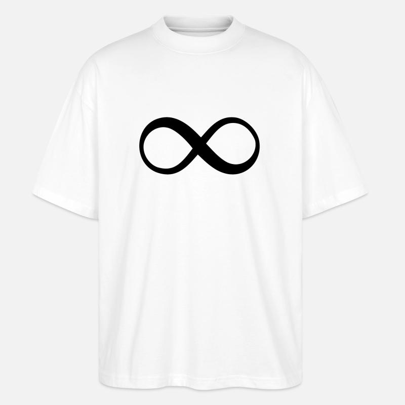 Infinité symbole Endless Infinity Caractère - T-shirt bio Blaster 2.0 coupe oversize Stanley/Stella Unisexe - blanc
