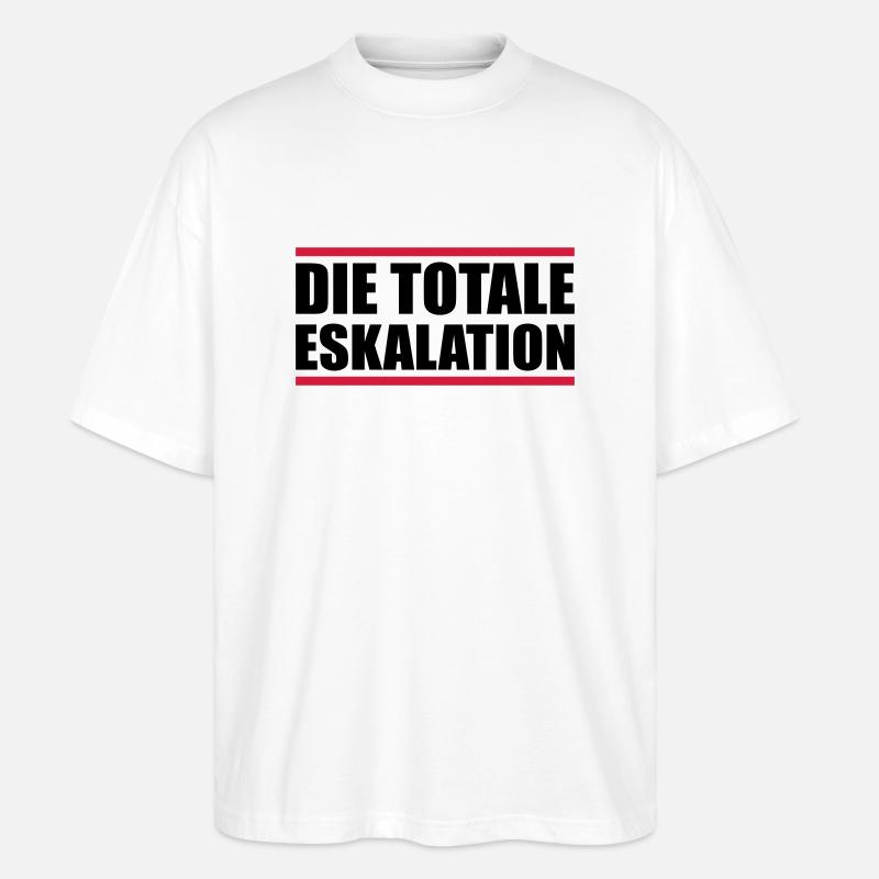 die totale eskalation - Stanley/Stella Oversized Unisex Bio T-Shirt Blaster 2.0 - Weiß