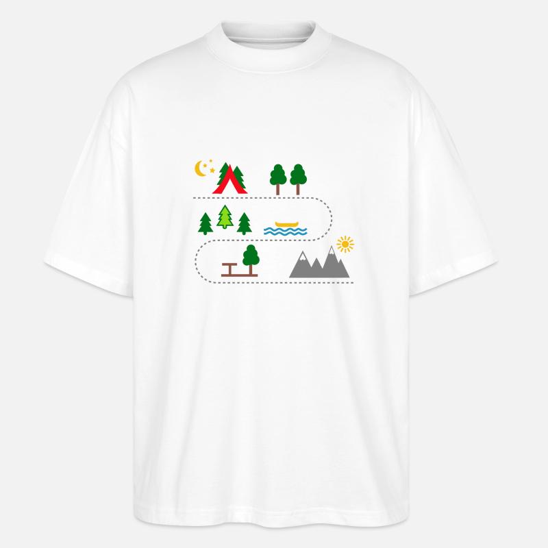 camping - Stanley/Stella Oversized Unisex Bio T-Shirt Blaster 2.0 - Weiß