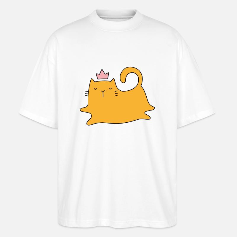 Katze - Stanley/Stella Oversized Unisex Bio T-Shirt Blaster 2.0 - Weiß