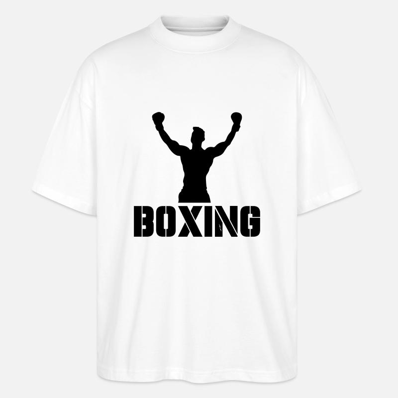 Boxe - T-shirt bio Blaster 2.0 coupe oversize Stanley/Stella Unisexe - blanc
