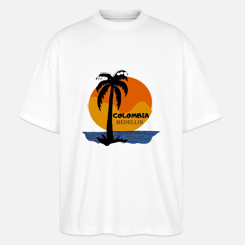 Colombia Medellín Design - Stanley/Stella Oversized Unisex Bio T-Shirt Blaster 2.0 - Weiß
