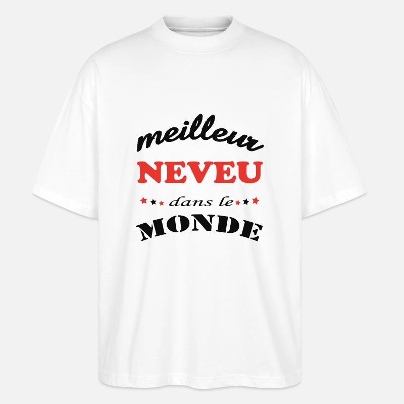 BESTER NEFFE DER WELT - Stanley/Stella Oversized Unisex Bio T-Shirt Blaster 2.0 - Weiß