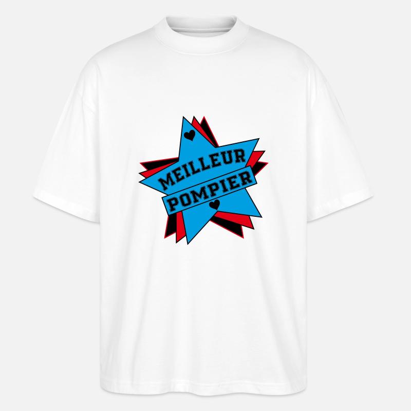 MEILLEUR POMPIER - T-shirt bio Blaster 2.0 coupe oversize Stanley/Stella Unisexe - blanc