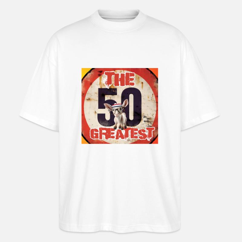Die 50 größten - Stanley/Stella Oversized Unisex Bio T-Shirt Blaster 2.0 - Weiß