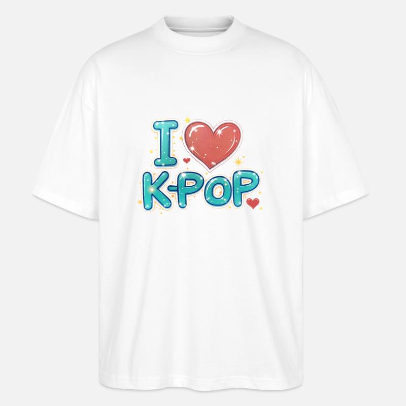 J’adore la K-pop - T-shirt bio Blaster 2.0 coupe oversize Stanley/Stella Unisexe - blanc