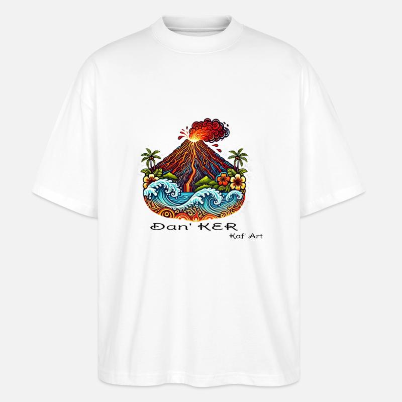 DAN KER 3 - Stanley/Stella Oversized Unisex Bio T-Shirt Blaster 2.0 - Weiß