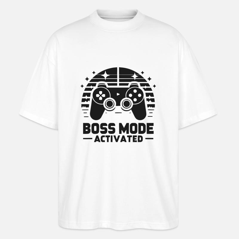 Bos-Modus aktiviert - Stanley/Stella Oversized Unisex Bio T-Shirt Blaster 2.0 - Weiß