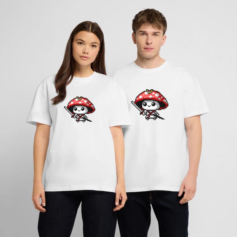 Samouraï champignon 8 bits T-shirt bio Blaster 2.0 coupe oversize Stanley/Stella Unisexe
