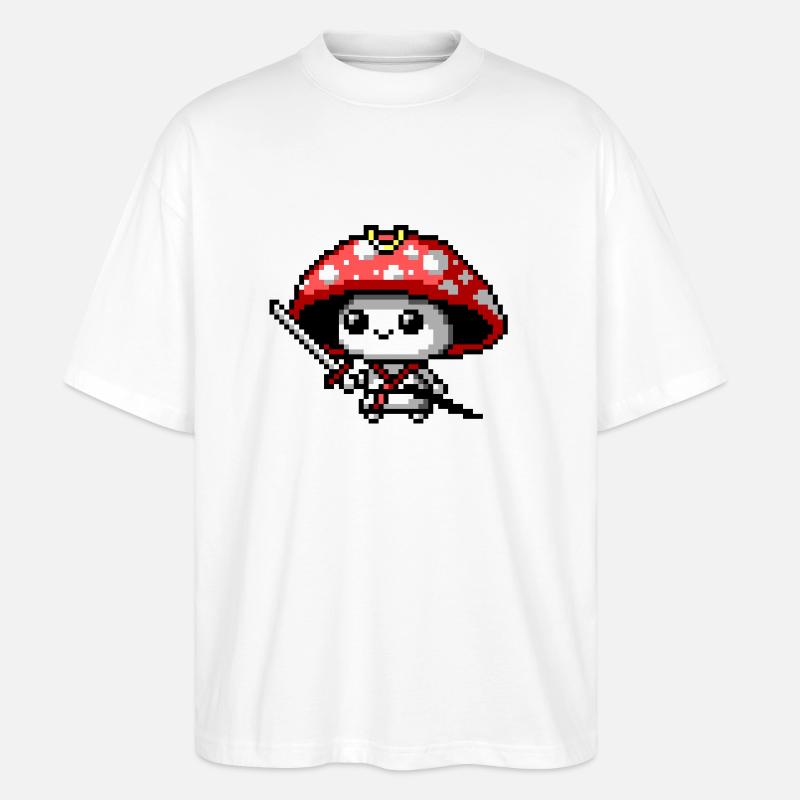 8bit Pilz-Samurai - Stanley/Stella Oversized Unisex Bio T-Shirt Blaster 2.0 - Weiß