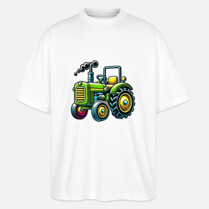 Traktor - Stanley/Stella Oversized Unisex Bio T-Shirt Blaster 2.0 - Weiß