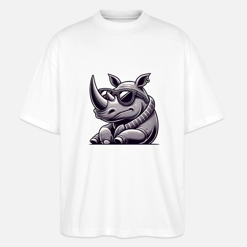 nashorn cool - Stanley/Stella Oversized Unisex Bio T-Shirt Blaster 2.0 - Weiß
