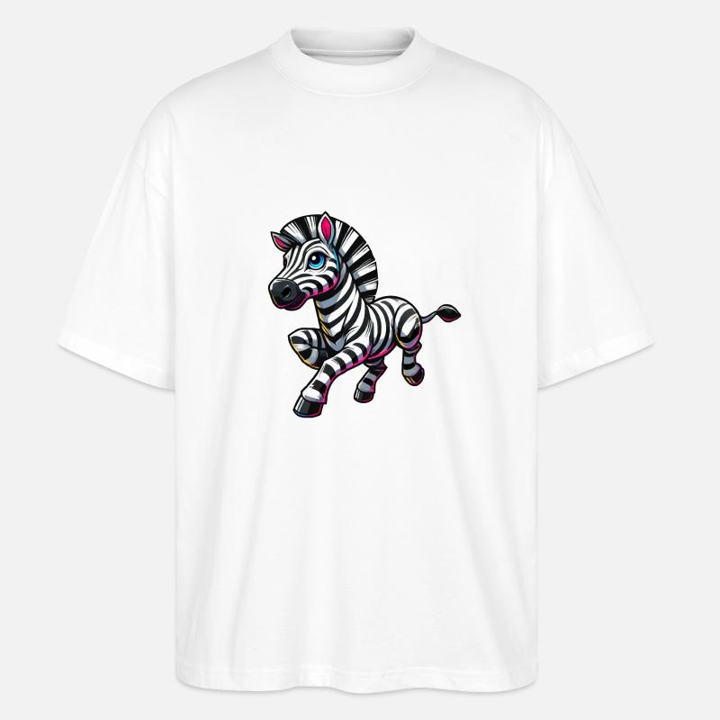zebra comic - Stanley/Stella Oversized Unisex Bio T-Shirt Blaster 2.0 - Weiß