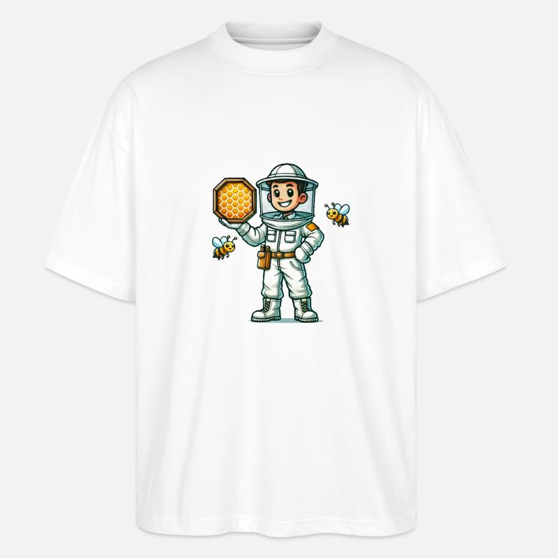 imker bienen - Stanley/Stella Oversized Unisex Bio T-Shirt Blaster 2.0 - Weiß