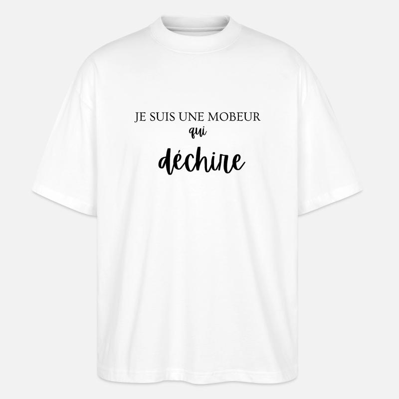 Tearing Mobeur - Stanley/Stella Oversized Unisex Organic T-shirt Blaster 2.0 - white