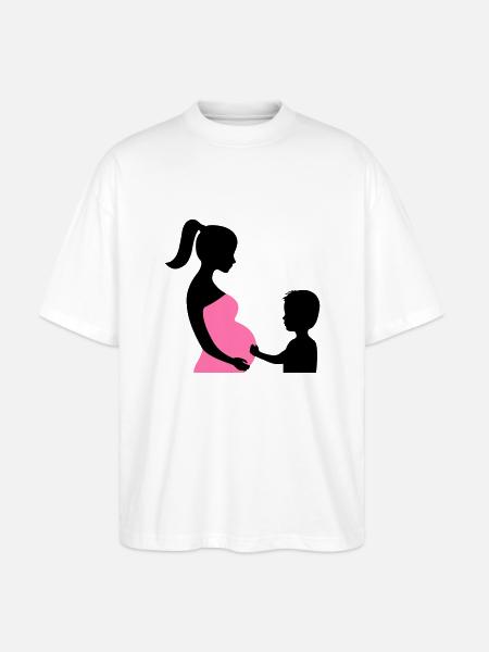 Schwanger mit Sohn - Stanley/Stella Oversized Unisex Bio T-Shirt Blaster 2.0 - Weiß