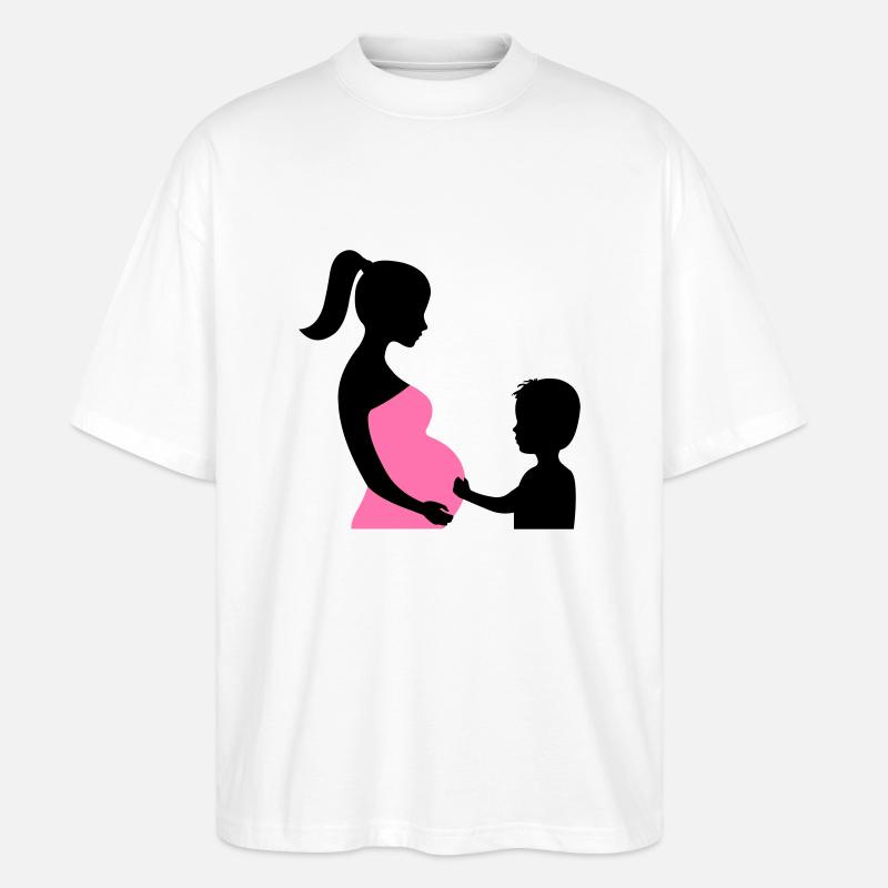 Schwanger mit Sohn - Stanley/Stella Oversized Unisex Bio T-Shirt Blaster 2.0 - Weiß