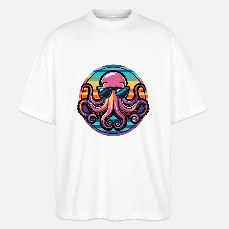 Octopus Cool BD - T-shirt bio Blaster 2.0 coupe oversize Stanley/Stella Unisexe - blanc