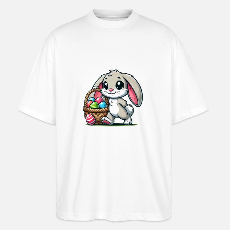 hase osterhase - Stanley/Stella Oversized Unisex Bio T-Shirt Blaster 2.0 - Weiß